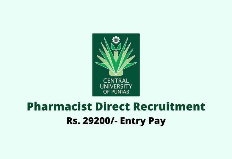 Pharmacist Direct Recruitment at Central University of Punjab