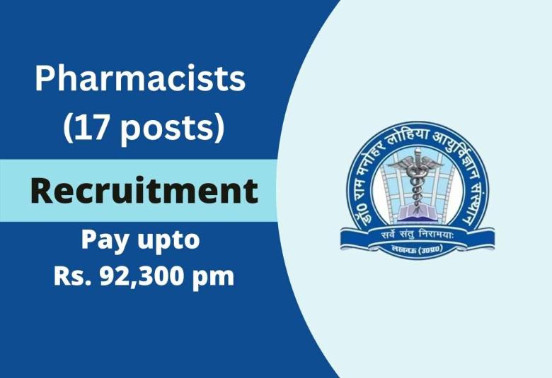 Dr Ram Manohar Lohia Institute of Medical Sciences Pharmacist Jobs