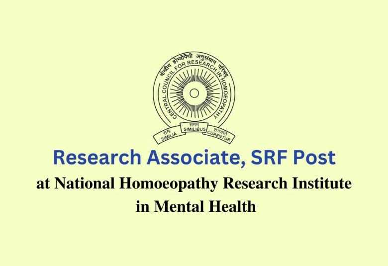 Vacancy for Research Associate, SRF at NHRIMH