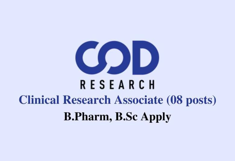 Clinical Research Associate require at COD Research