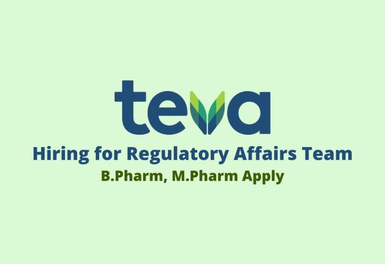 Hiring for Regulatory Affairs Team at Teva
