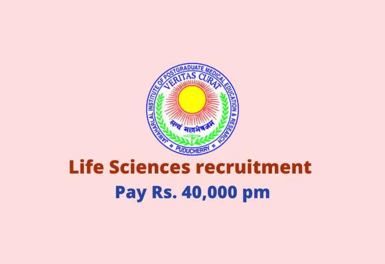 Life Sciences recruitment at JIPMER