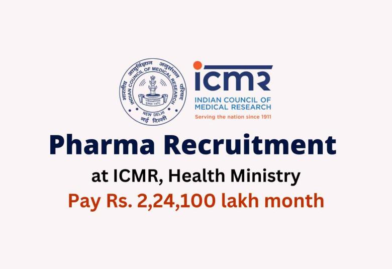 Pharma Recruitment at ICMR
