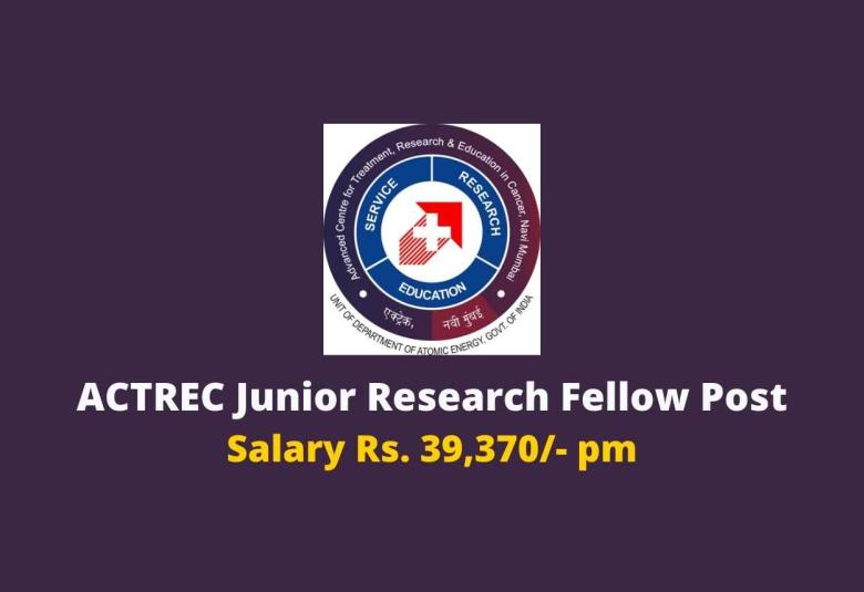 Vacancy for Junior Research Fellow at ACTREC