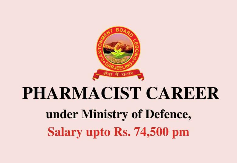 Career for Pharmacist under Ministry of Defence