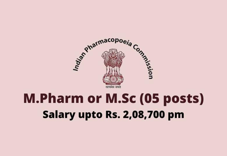 Job for M.Pharm or M.Sc at IPC