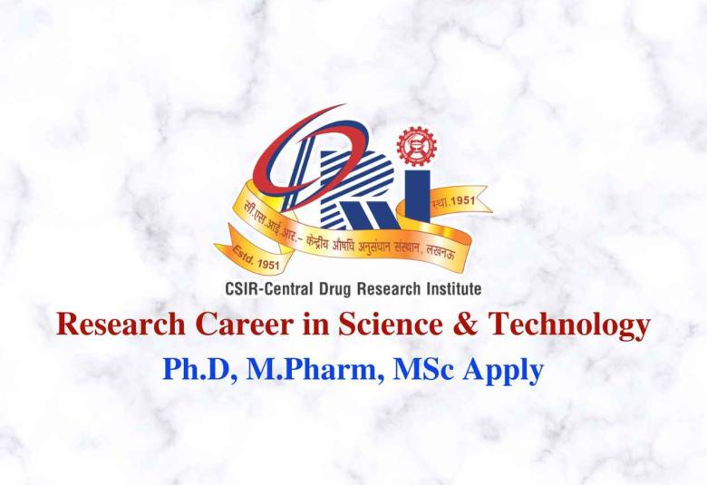 Opportunity for research career in Science & Technology at CDRI