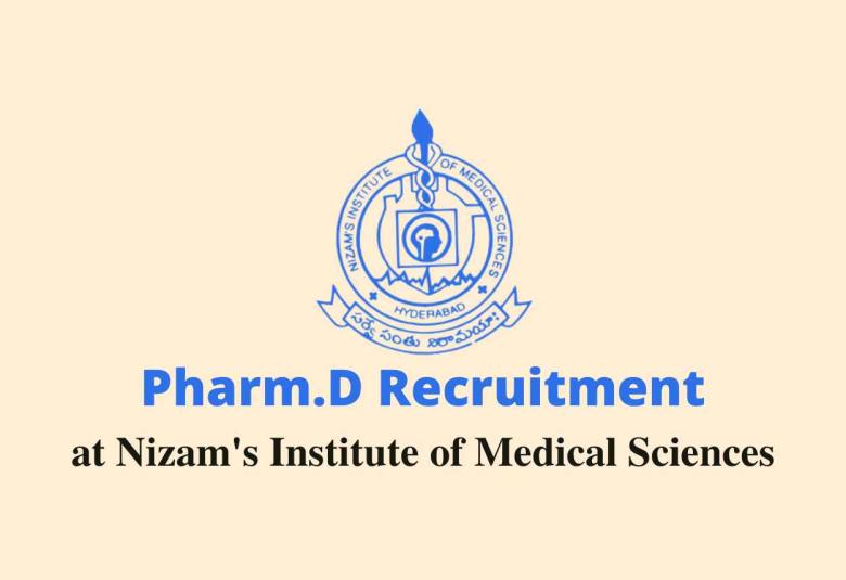 Vacancy for Pharm.D as Project Assistant at NIMS
