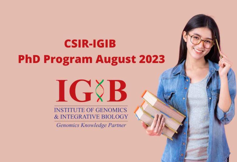 CSIR-IGIB PhD Program August 2023