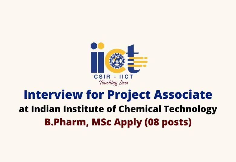  IICT is conducting Walk-in-Interview for Project Associate
