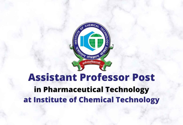 Job for Assistant Professor at Institute of Chemical Technology