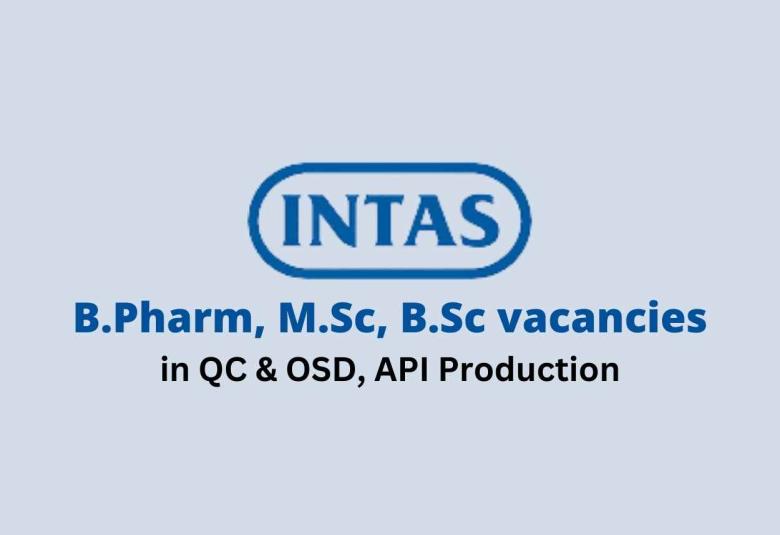 Intas Pharma Jobs