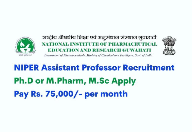 NIPER Assistant Professor Recruitment