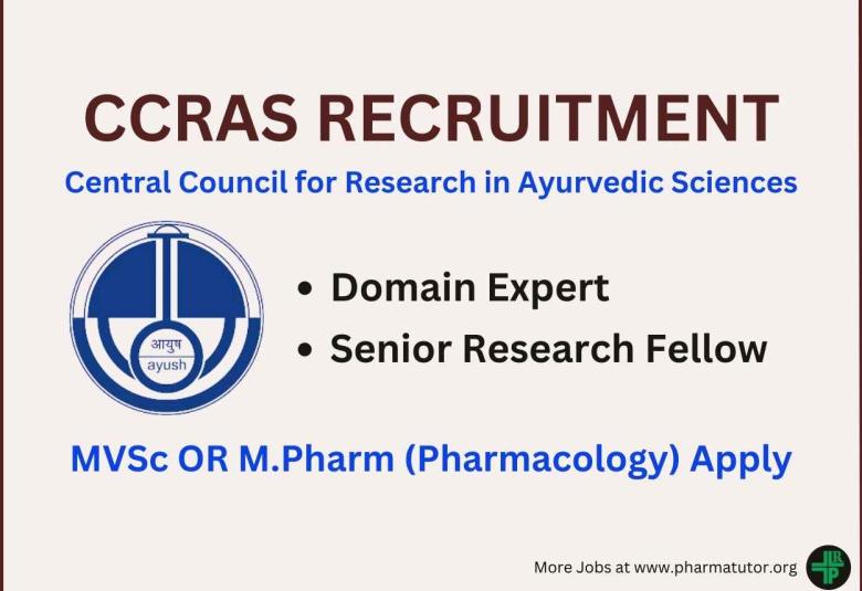 Vacancy for Domain Expert, Senior Research Fellow at CCRAS