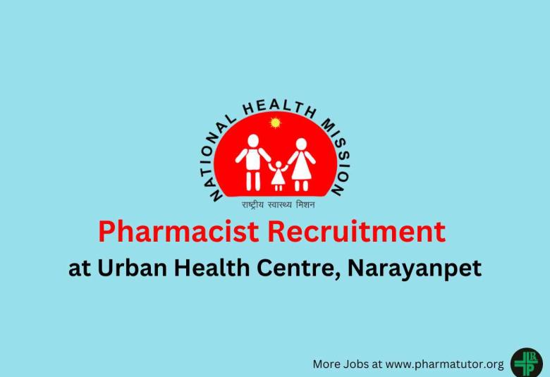 Vacancy for Pharmacist at Urban Health Centre