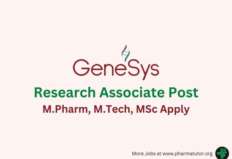 Vacancy for Research Associate at GeneSys Biologics