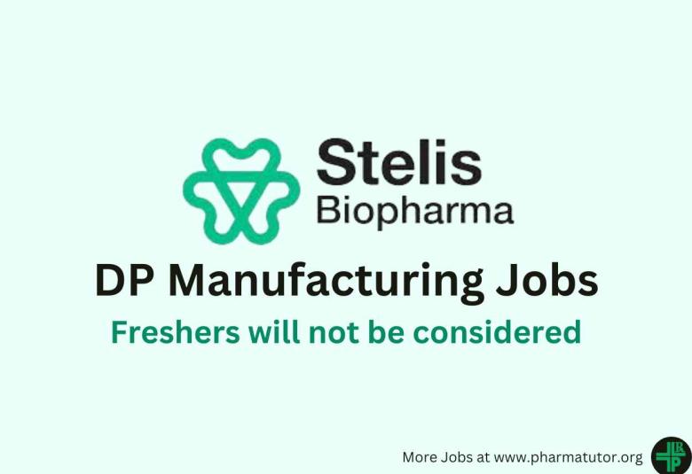 Walk in for DP Manufacturing at Stelis Biopharma