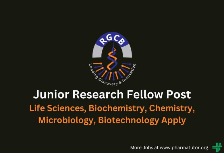 Applications invited for Junior Research Fellow at RGCB