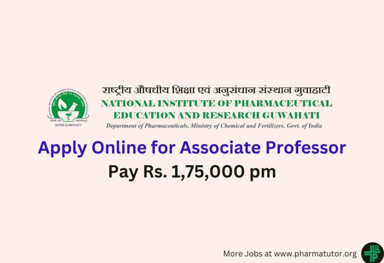 Apply Online for Associate Professor at NIPER