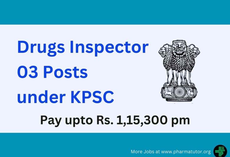 Career for Drugs Inspector under Public Service Commission