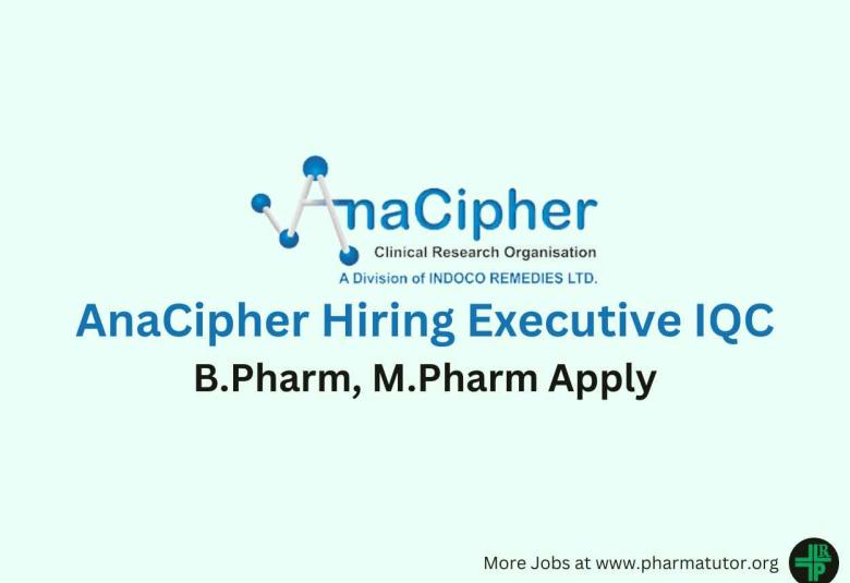 AnaCipher Hiring Executive IQC
