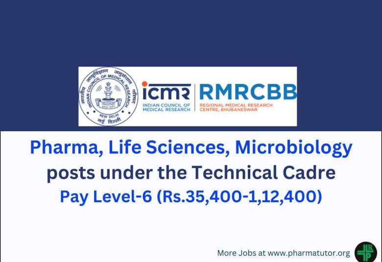 Applications invited for Post of Technical Assistant at RMRC