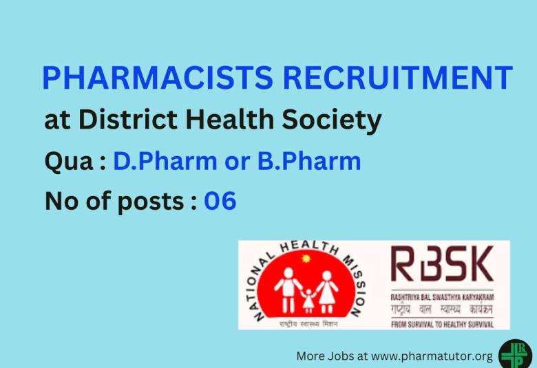 Apply Online for Pharmacists at District Health Society