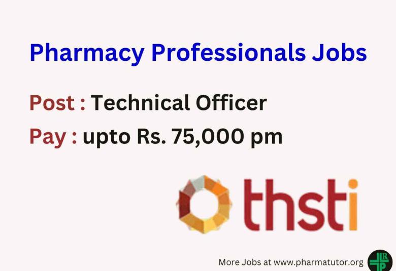 Career for Pharmacy Professionals at THSTI