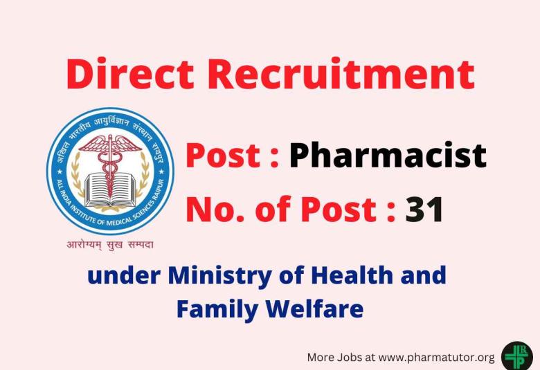 Direct Recruitment for Pharmacists at AIIMS