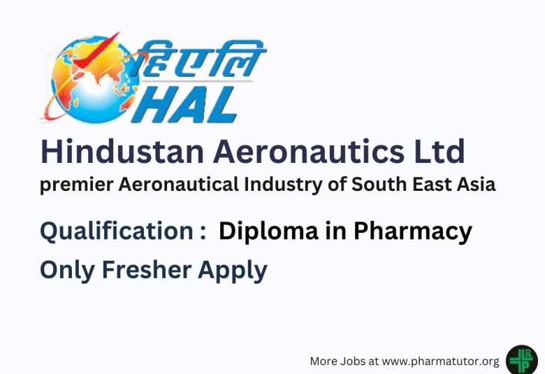 Job for Pharma Apprentices at Hindustan Aeronautics Ltd