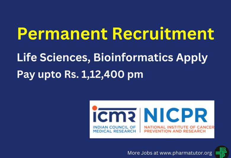 Permanent Posts for Life Sciences, Bioinformatics at NICPR