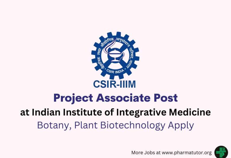 Vacancy for Project Associate at Indian Institute of Integrative Medicine