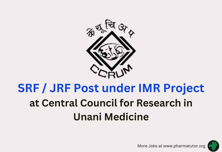 Walk In Interview for SRF / JRF under IMR PROJECT at CCRUM