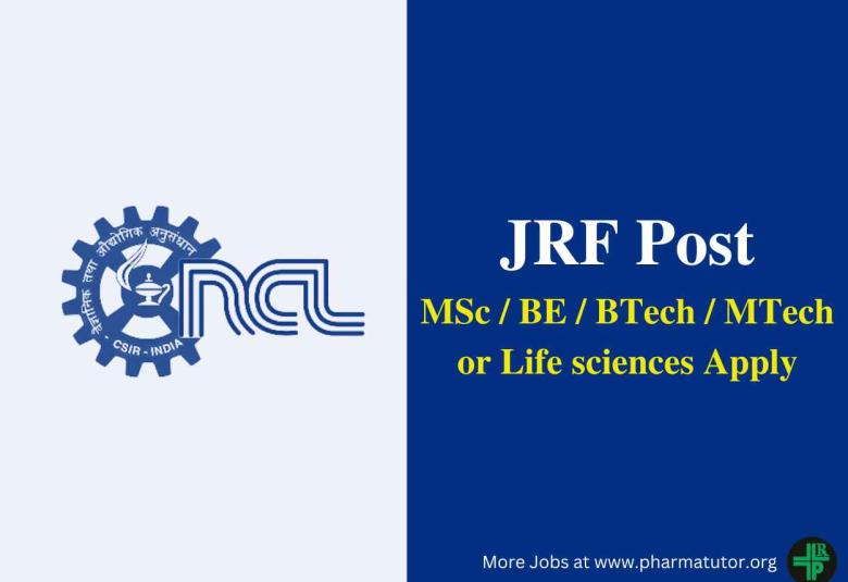 Applications are invited for JRF at National Chemical Laboratory