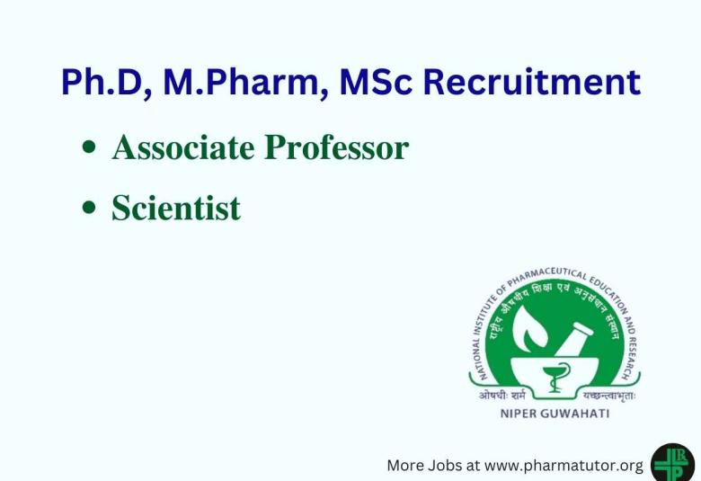 Apply Online for Associate Professor, Scientist at NIPER