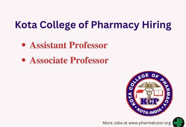 Career for Assistant Professor, Associate Professor at Kota College of Pharmacy
