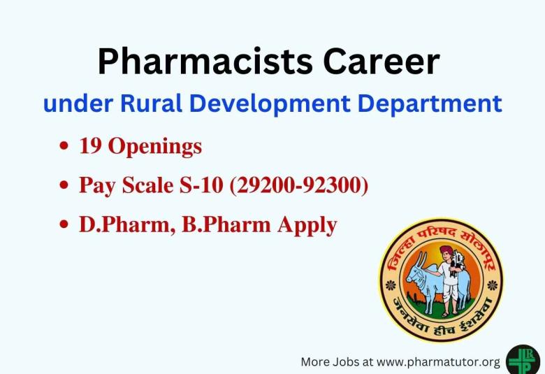 Career for Pharmacists under Government Rural Development Department