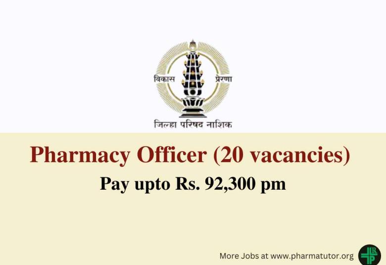 Career for Pharmacy Officer under Zilla Parishad Nashik