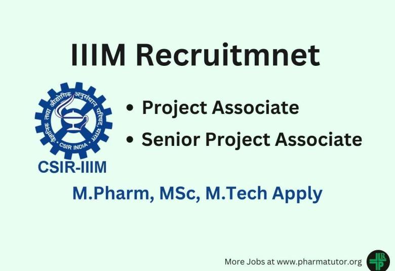 IIIM Hiring Project Associate, Senior Project Associate