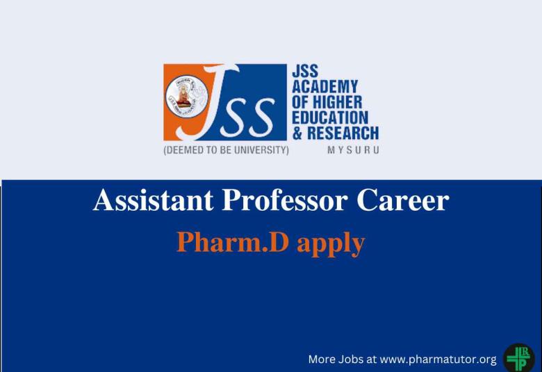 Job for Assistant Professor at JSS Academy of Higher Education & Research