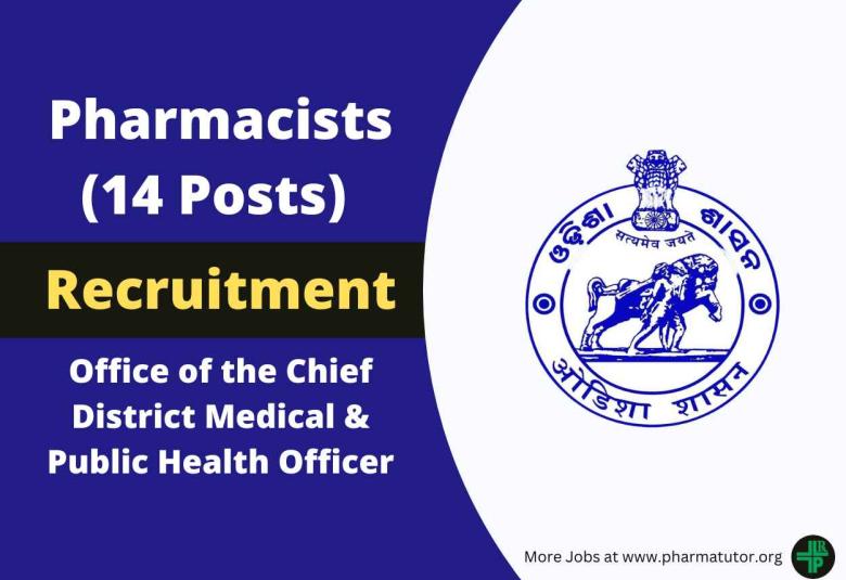 Job for Pharmacists at Office of the Chief District Medical & Public Health Officer