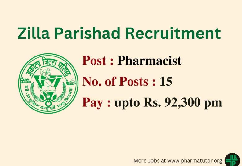 Job for Pharmacists under Zilla Parishad Akola
