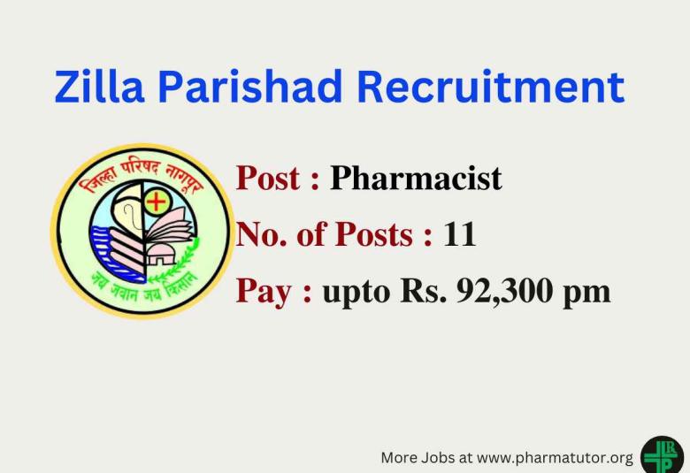 Job openings for Pharmacists at Zilla Parishad