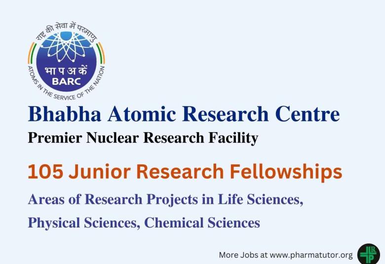 Junior Research Fellowships at Bhabha Atomic Research Centre