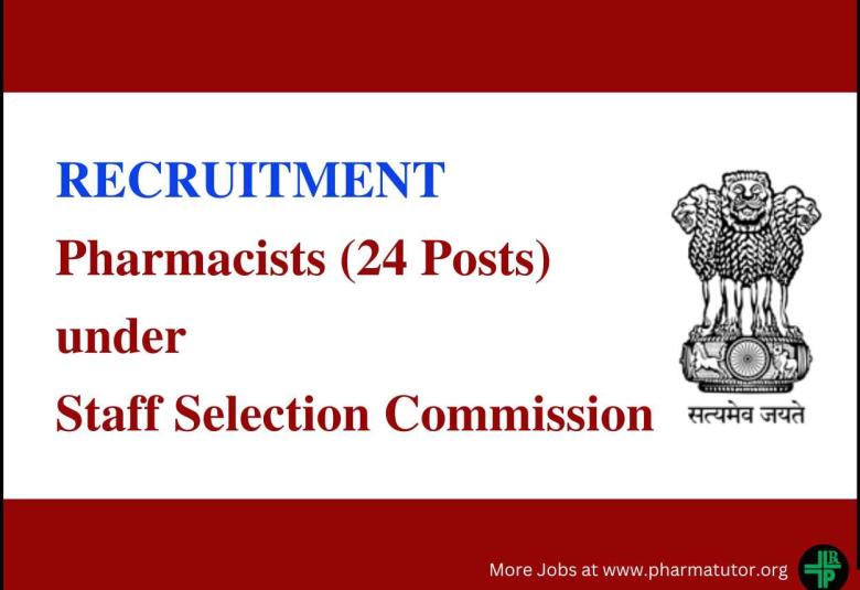 Recruitment for Pharmacists under Staff Selection Commission