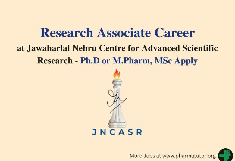 Vacancy for Research Associate at JNCASR