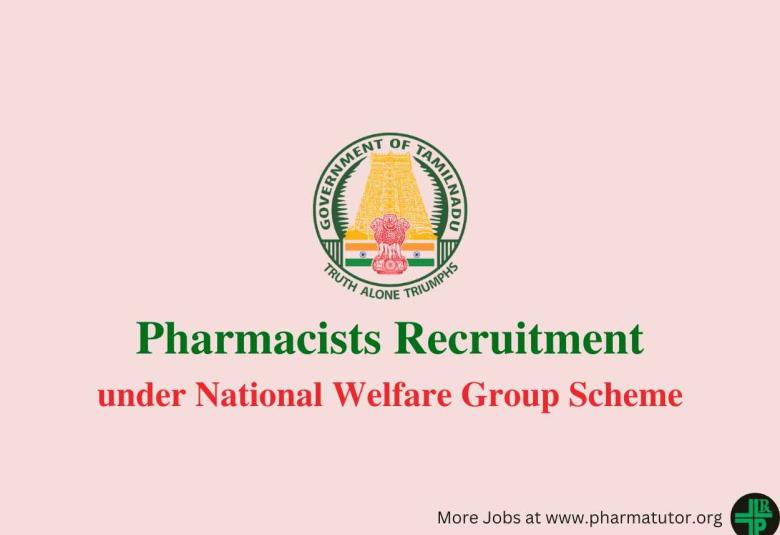 Applications are invited for Pharmacist under National Welfare Group Scheme