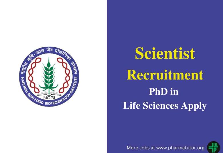 Applications are invited for Scientist at NABI