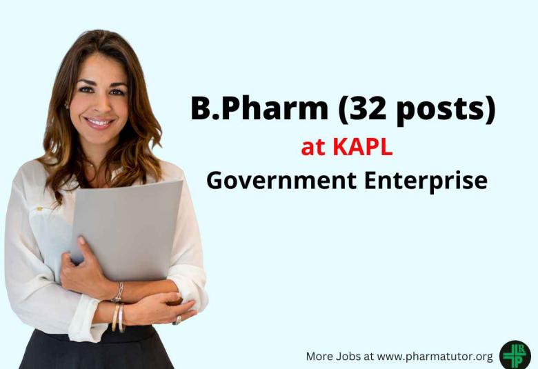 Job opportunity for Pharma Graduate at KAPL