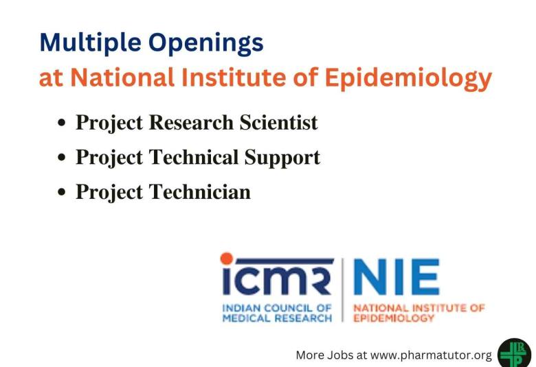 Multiple Openings at National Institute of Epidemiology